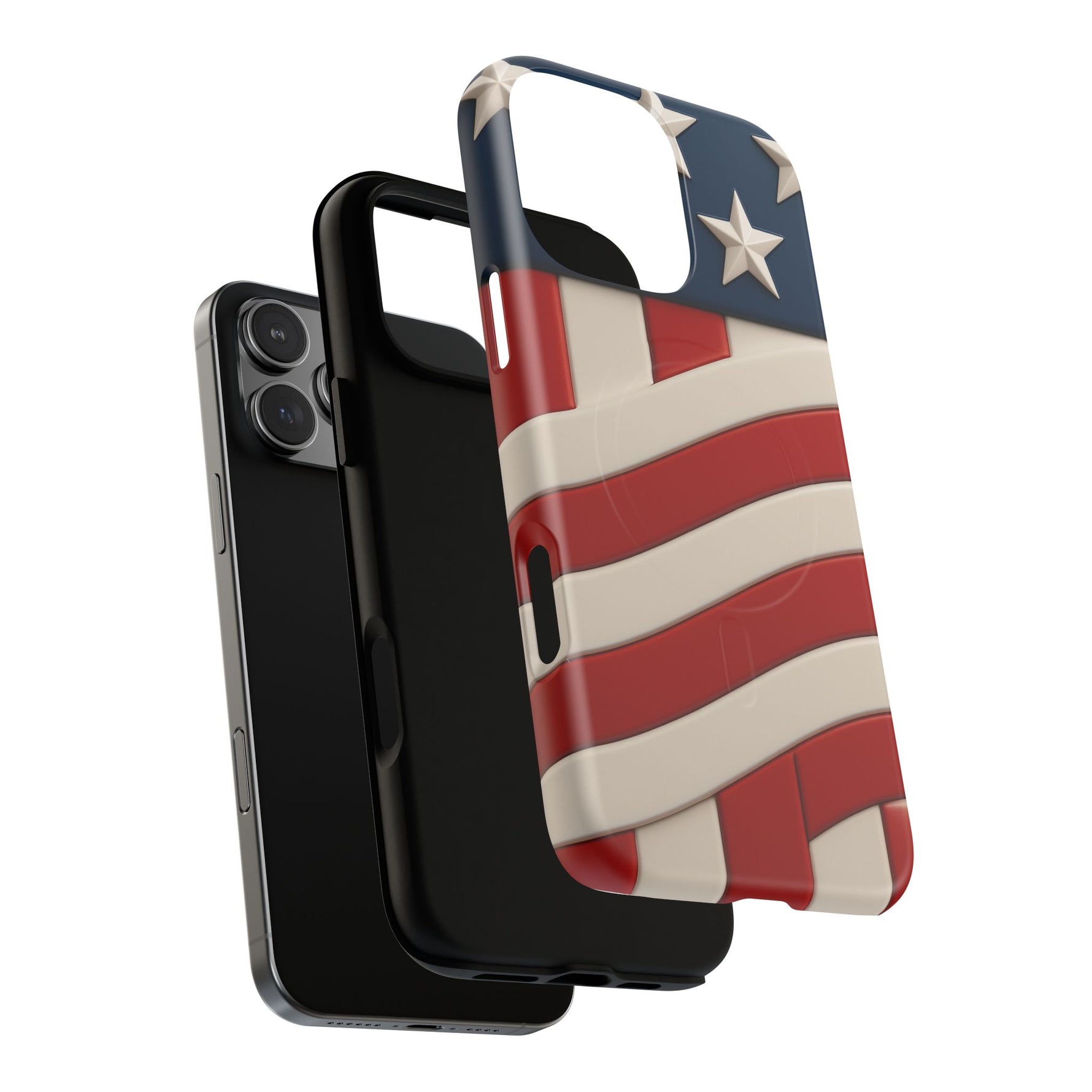 Patriotic iPhone Cases - MagSafe Tough American Flag Design - Shamo's