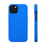 Cobalt Pop Blue Solid Color Impact-Resistant iPhone Case | Slim Shockproof MagSafe-Compatible