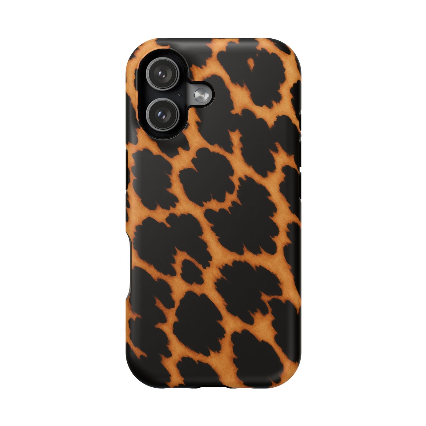 Leopard Print Impact-Resistant iPhone Case with MagSafe compatibility
