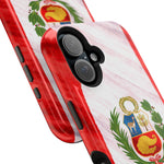 Peru Flag Magnetic Impact-Resistant Phone Case, Protective Patriotic Design, MagSafe Compatible - iPhone 17 / Glossy - Shamo's