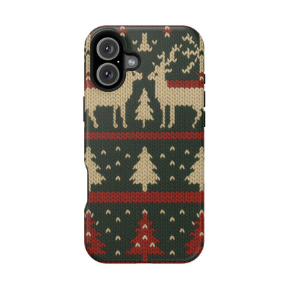 Holiday Reindeer Knit iPhone Case | compatible with MagSafe
