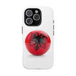 Tough Phone Cases with Albanian soccer flag