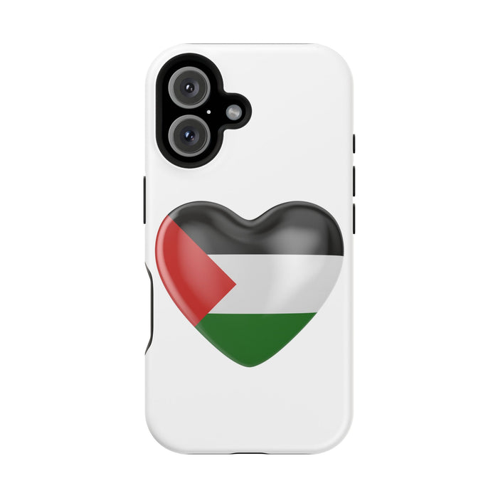 MagSafe Tough Cases with Palestinian flag in heart shape