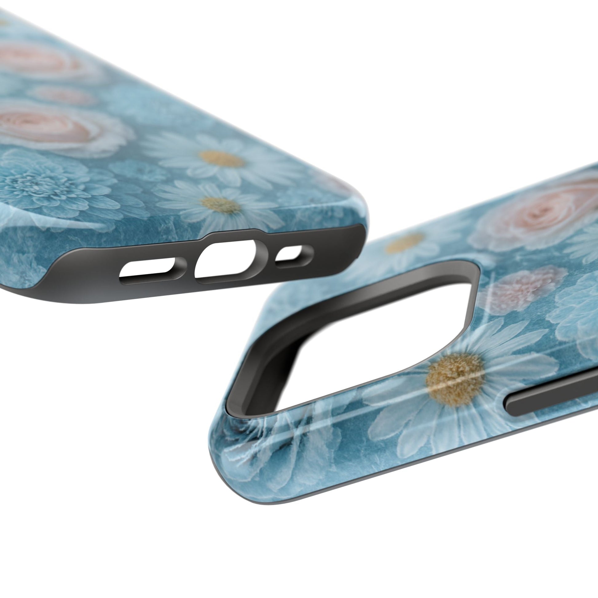 Frozen Floral Rose & Daisy Impact iPhone Case | MagSafe compatible  Shamo's