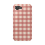 Prairie Gingham MagSafe Phone Case, glossy iPhone 17e, rear view