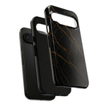 Black Marble Tough iPhone Case  Shamo's