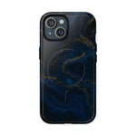 Midnight Marble iPhone Case with MagSafe - iPhone 15 / Glossy - Shamo's