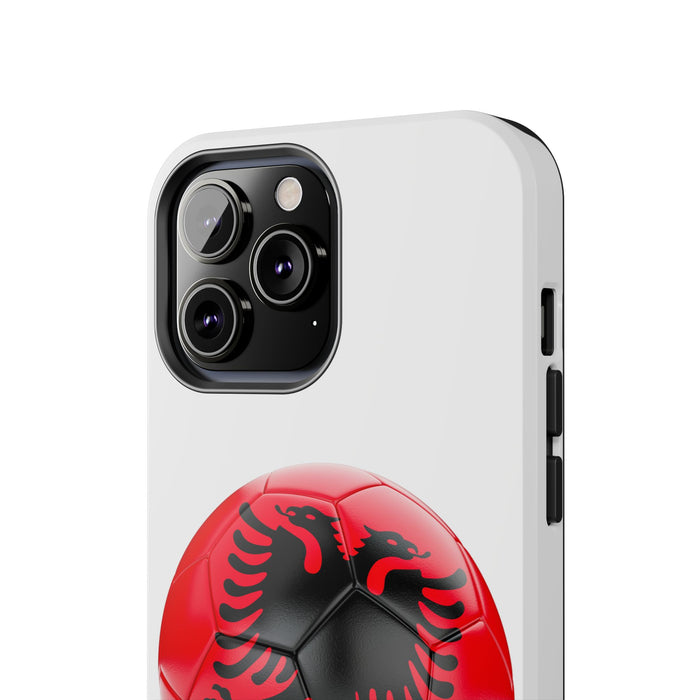 Tough Phone Cases with Albanian soccer flag