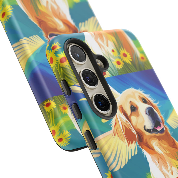 Tough Cases Golden Retriever with Wings Phone case