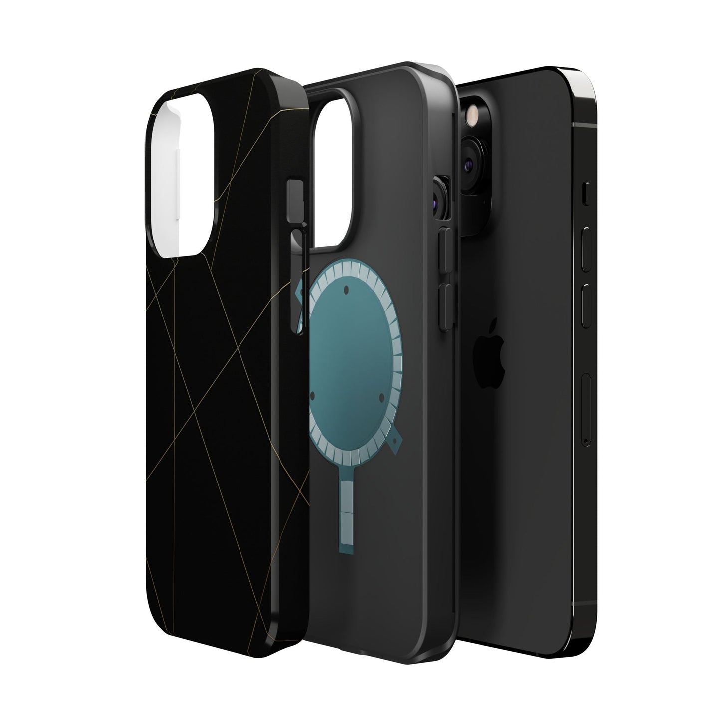 Black Geometric Design iPhone Case | MagSafe  Shamo's