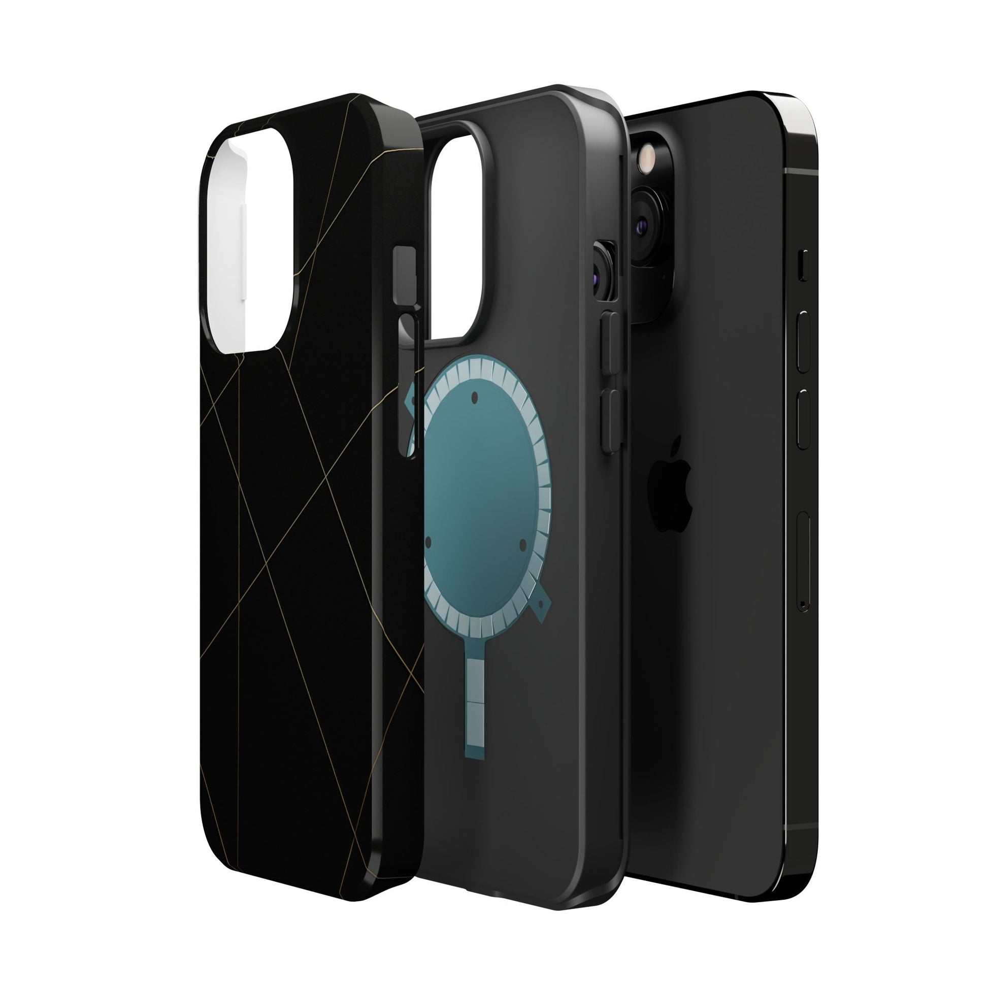 Black Geometric Design iPhone Case | MagSafe  Shamo's