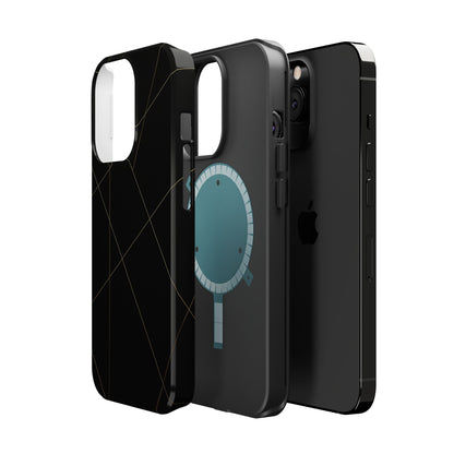 Black Geometric Design iPhone Case | MagSafe  Shamo's