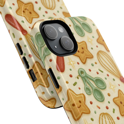Baking Holiday iPhone Case — Cute Whisk & Cookie Pattern | compatible with MagSafe