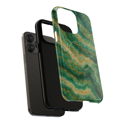 Green Marble iPhone Case with MagSafe