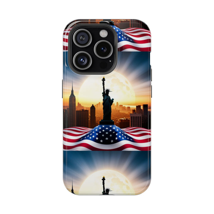 MagSafe American Flag Tough Phone Case: Show Your Patriotism in Style