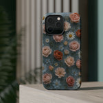 Frozen Floral Vintage Roses & Daisies iPhone Case with MagSafe compatibility  Shamo's