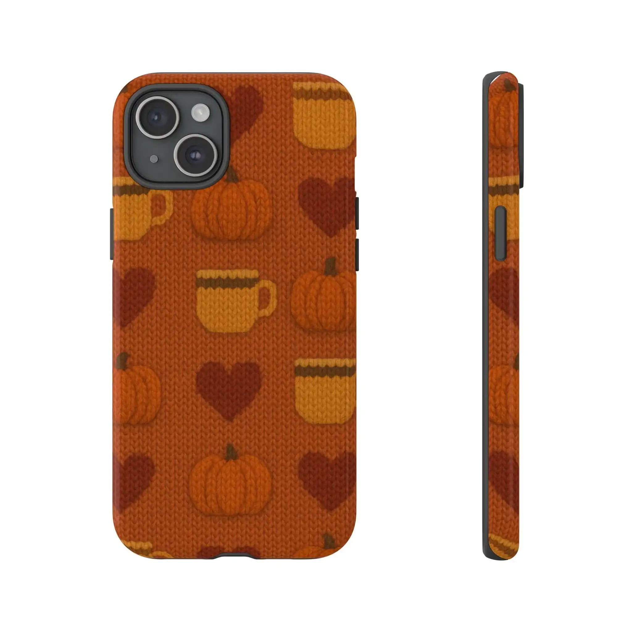 Fall Pumpkin & Coffee Phone Case  Shamo's iPhone 15 Plus / Glossy