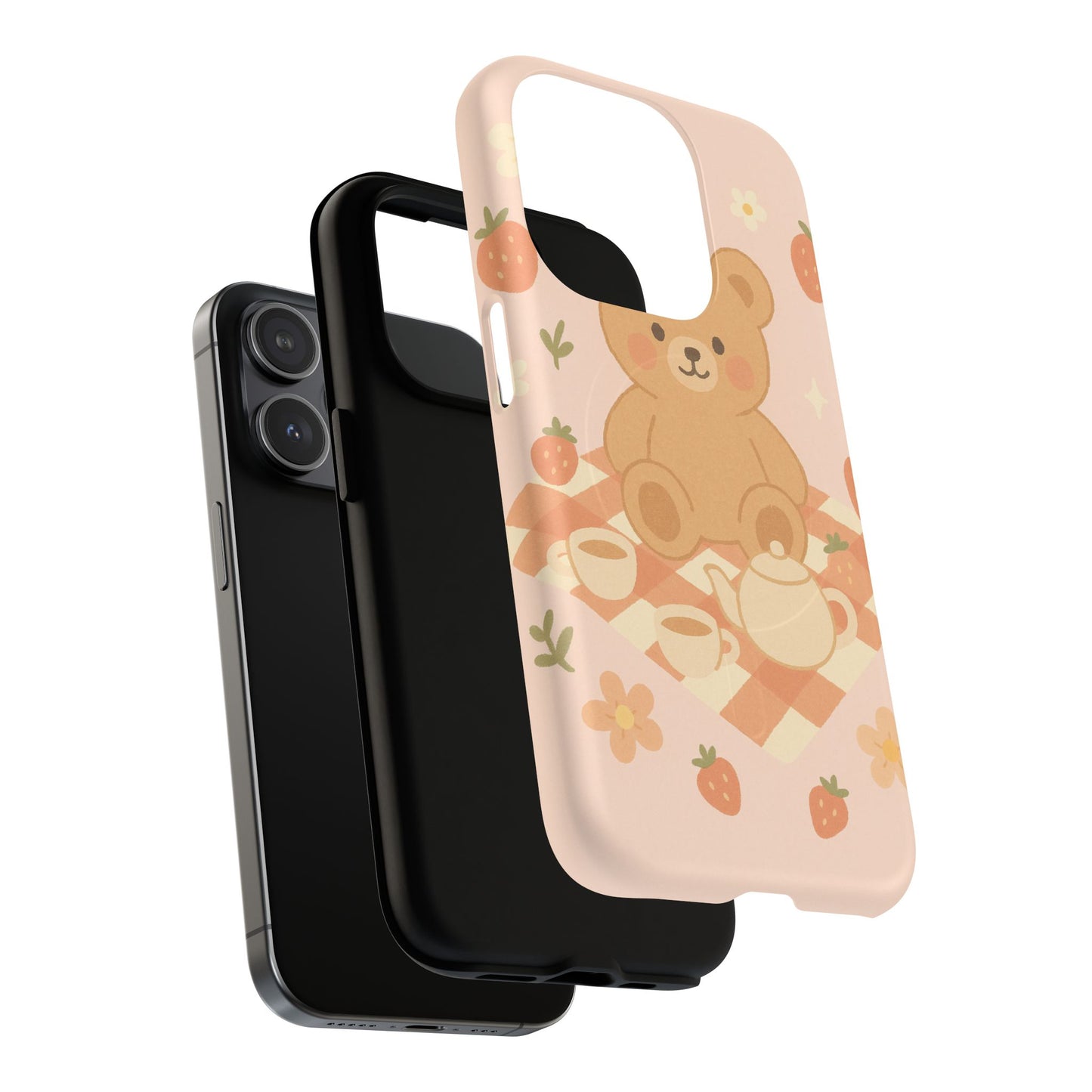 Blossom Bear Picnic iPhone Case with MagSafe