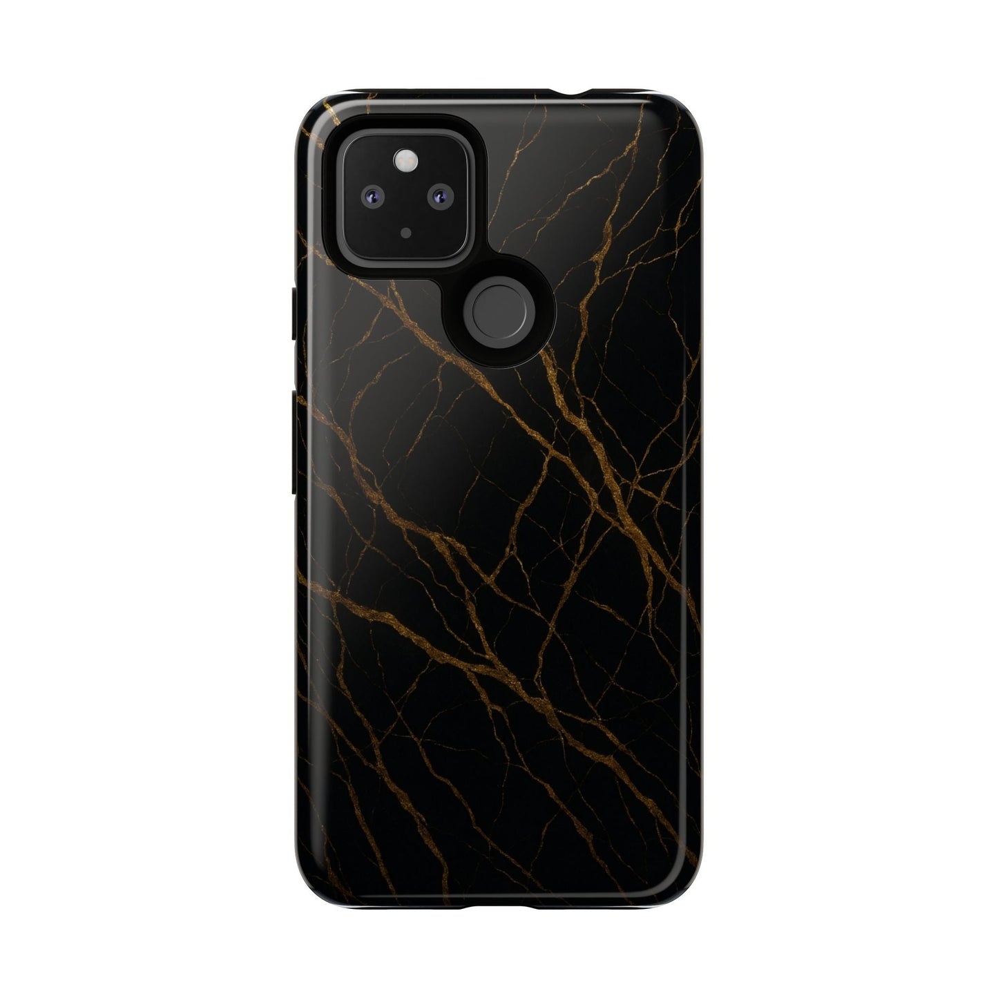 Black Marble Tough iPhone Case