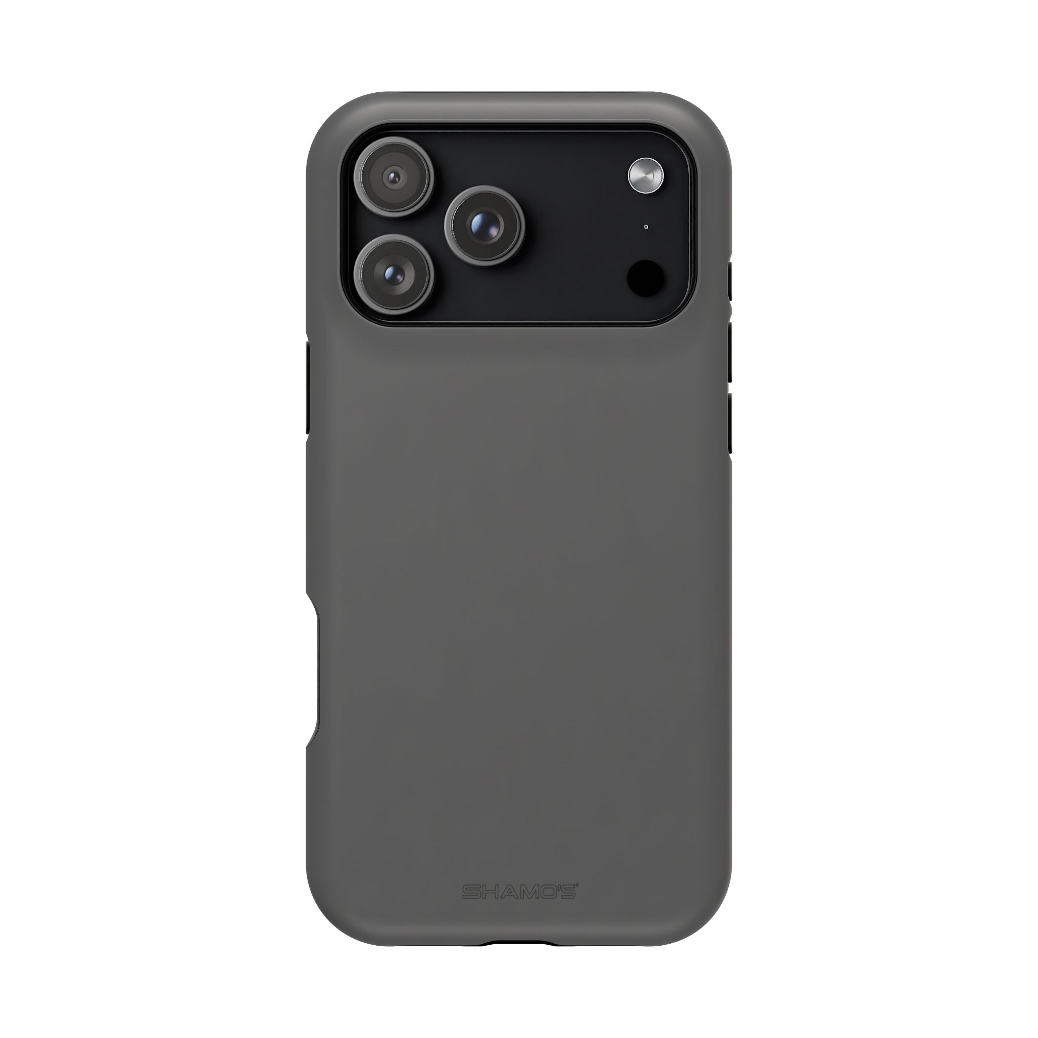 Charcoal Ink Black Solid Color Impact-Resistant iPhone Case | Slim Shockproof Magsafe-Compatible - iPhone 17 Pro Max / Matte - Shamo's
