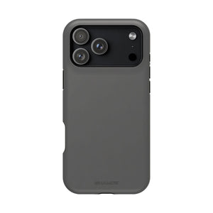 Charcoal Ink Black Solid Color Impact-Resistant iPhone Case | Slim Shockproof Magsafe-Compatible - iPhone 17 Pro Max / Matte - Shamo's