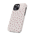 Rosebud Floral Tough iPhone Case — Pink Vintage Flower Protective Cover - iPhone 17 - Shamo's