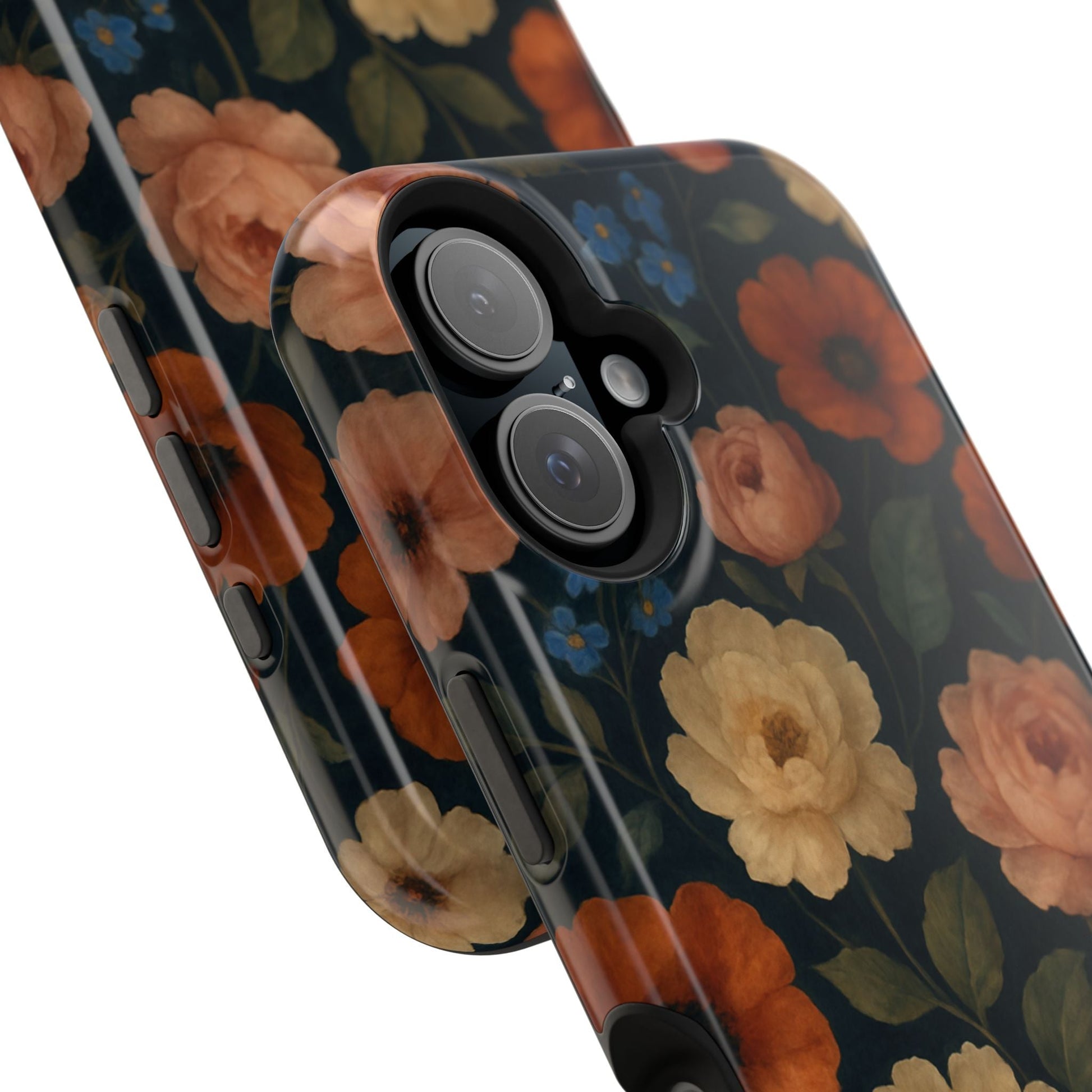 Floral Vintage Rose Magnetic Impact iPhone Case with MagSafe  Shamo's