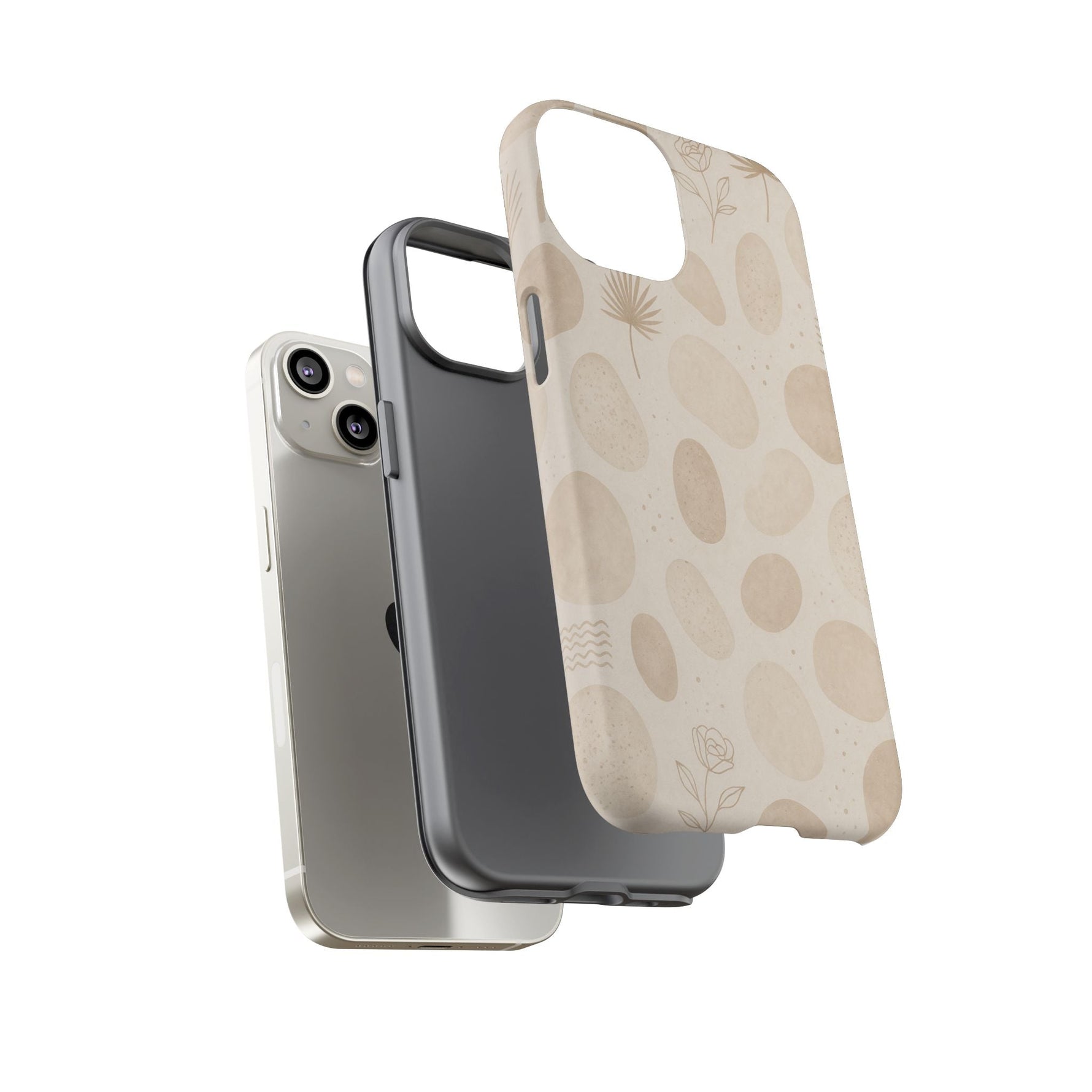 Neutral Pebble Pattern Tough iPhone Case  Shamo's
