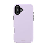 Lilac Purple Solid Color Pastel MagSafe Compatible Impact-Resistant iPhone Case