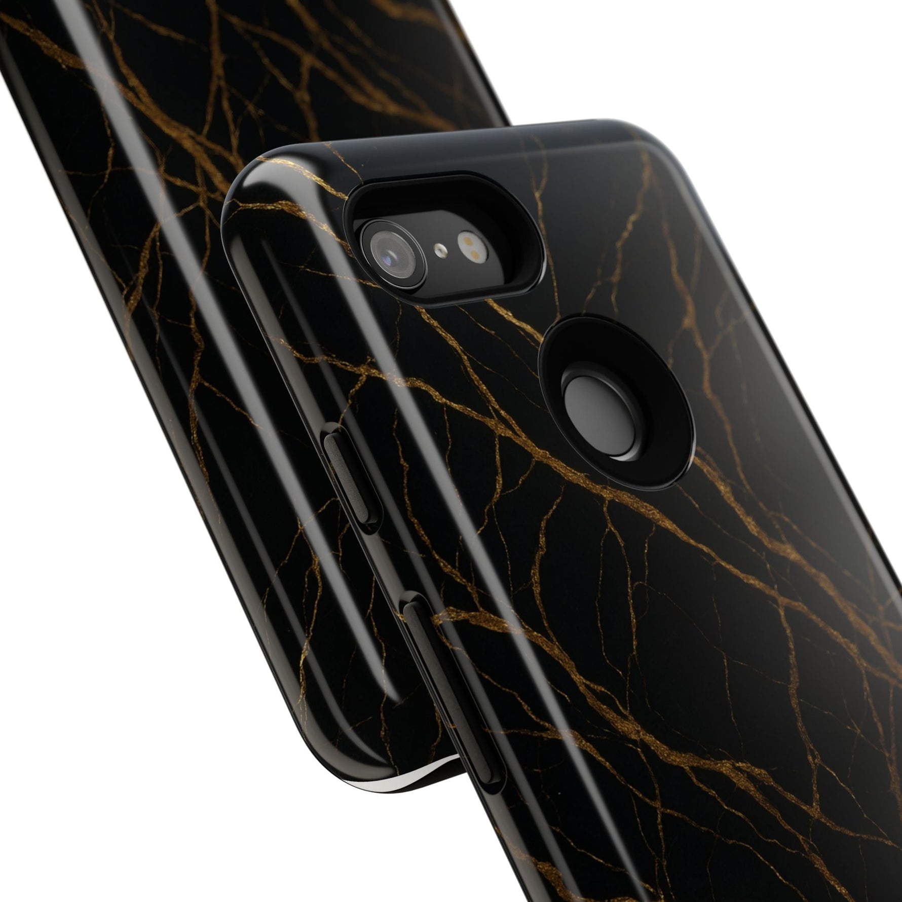 Black Marble Tough iPhone Case  Shamo's