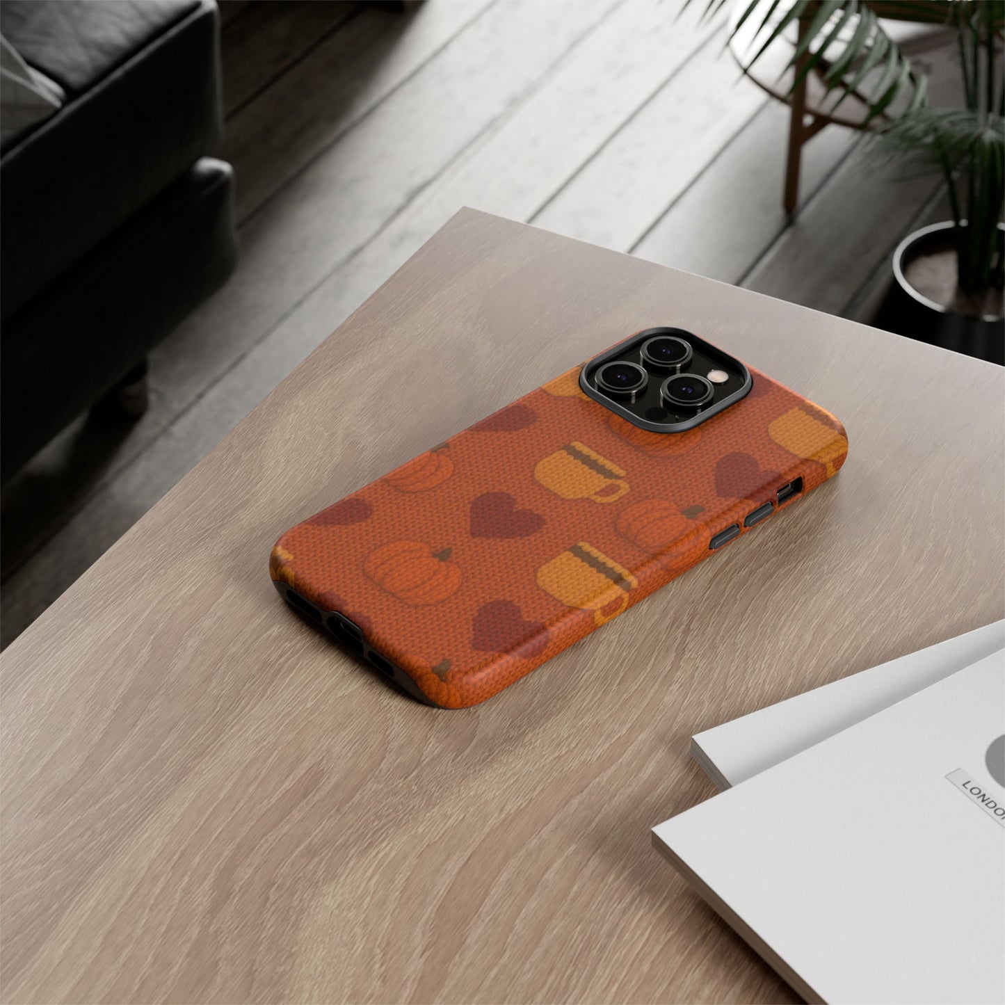 Fall Pumpkin & Coffee iPhone Case