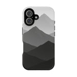Monochrome Mountain Design iPhone Case | MagSafe  Shamo's iPhone 16 / Matte