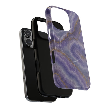 Purple Agate Marble iPhone Case with MagSafe