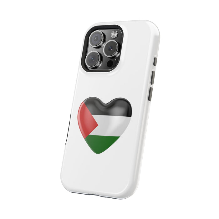 MagSafe Tough Cases with Palestinian flag in heart shape