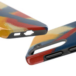Abstract Brushstroke Tough Phone Case — Colorful Red, Blue & Yellow Protective Cover  Shamo's
