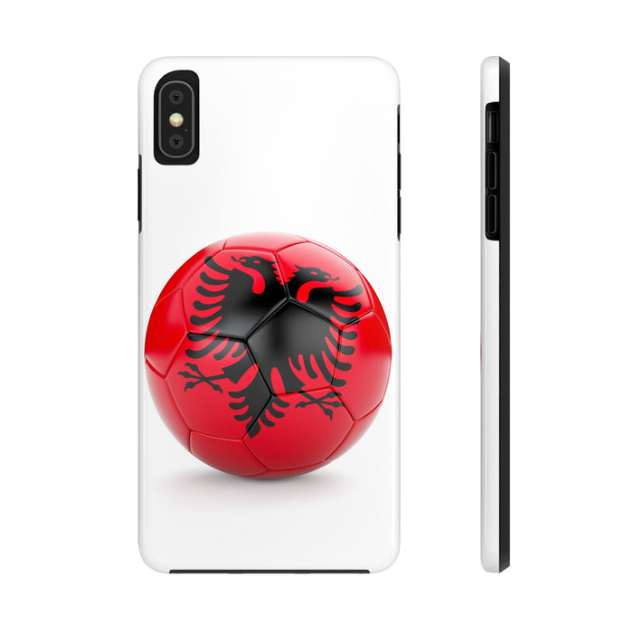 Tough Phone Cases with Albanian soccer flag