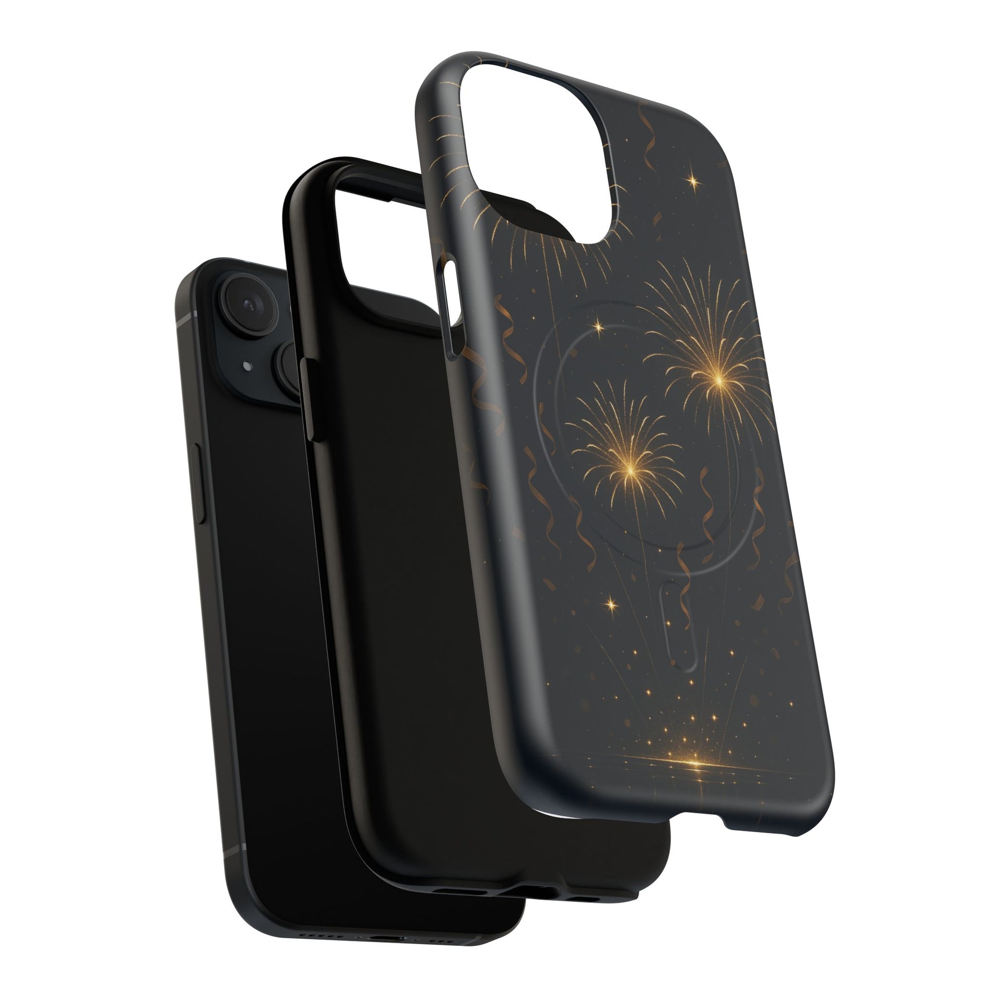 Gold Fireworks Celebration iPhone Case with MagSafe - Shamo's