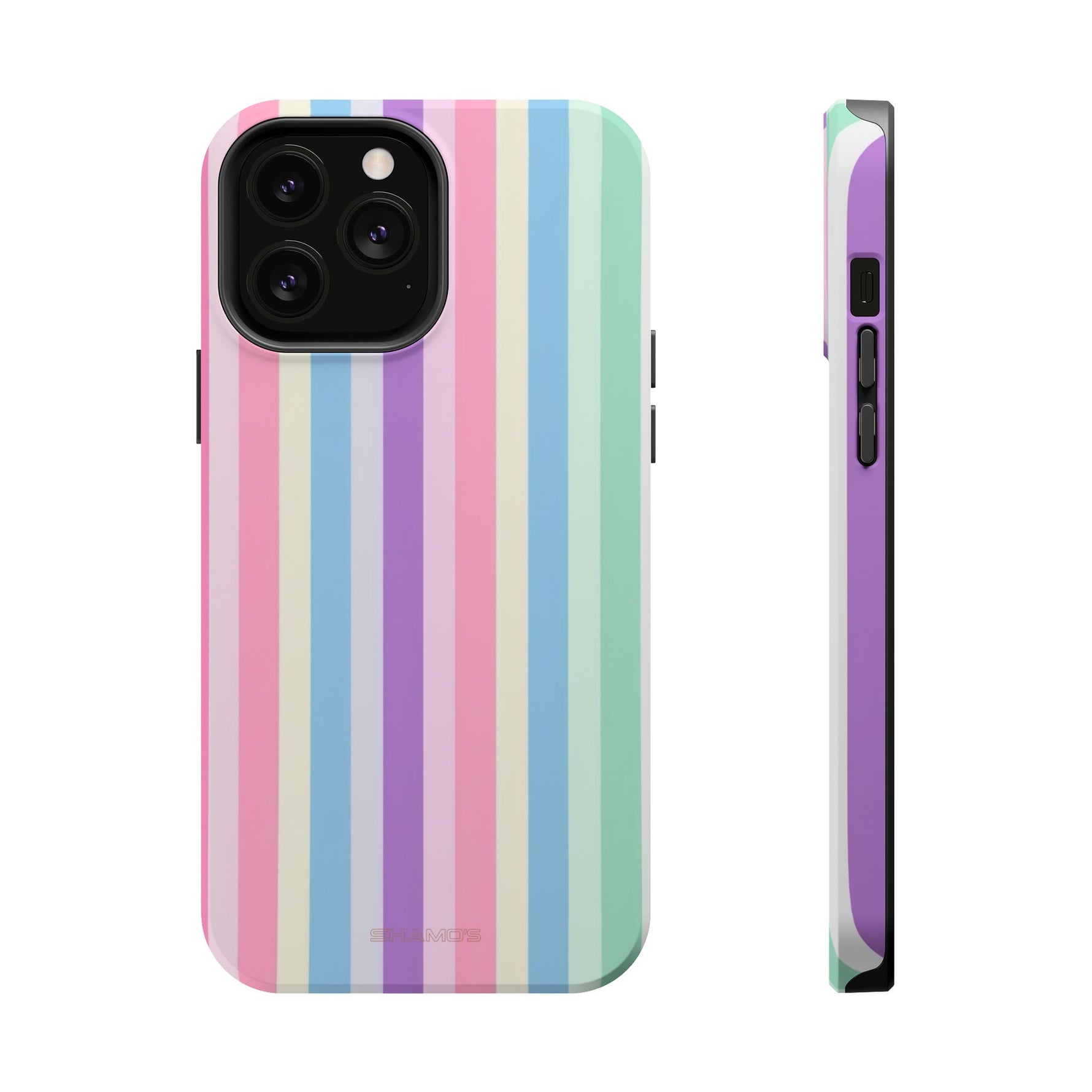 Pastel Stripe MagSafe Compatible Magnetic Impact-Resistant Phone Case - iPhone 13 Pro Max / Matte - Shamo's