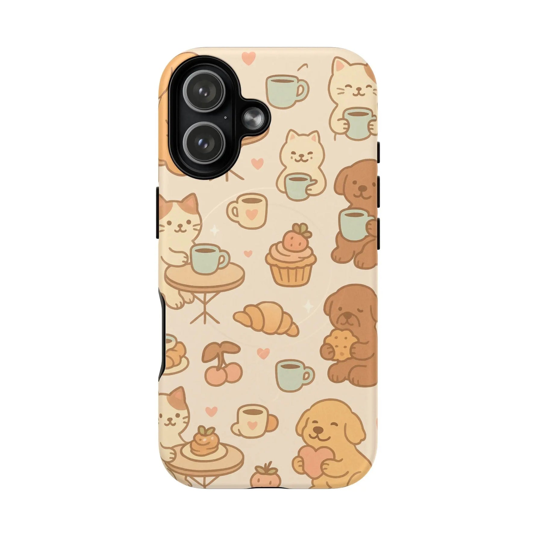 Coffee Cats & Dogs Phone Case with MagSafe - Shamo's