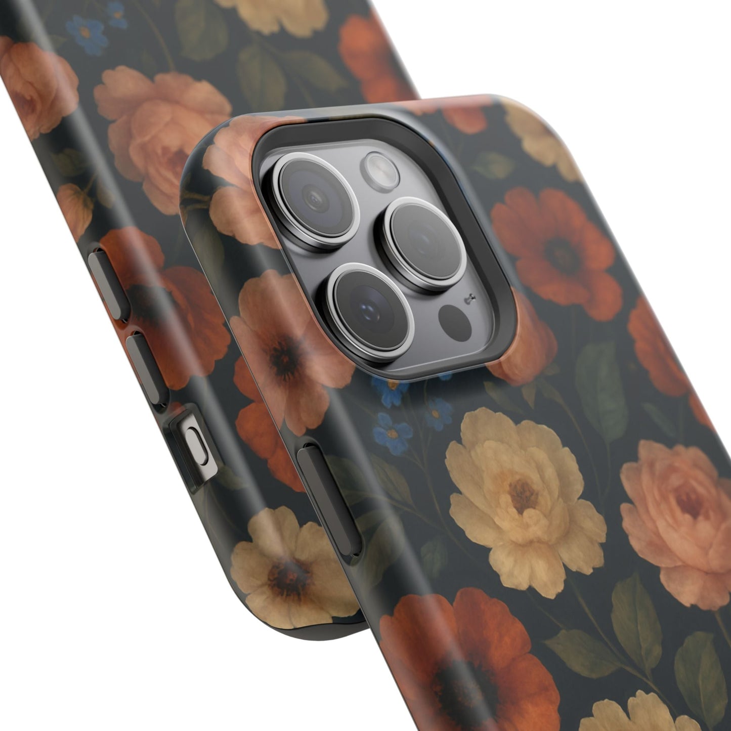 Floral Vintage Rose Magnetic Impact iPhone Case with MagSafe  Shamo's