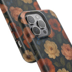 Floral Vintage Rose Magnetic Impact iPhone Case with MagSafe  Shamo's