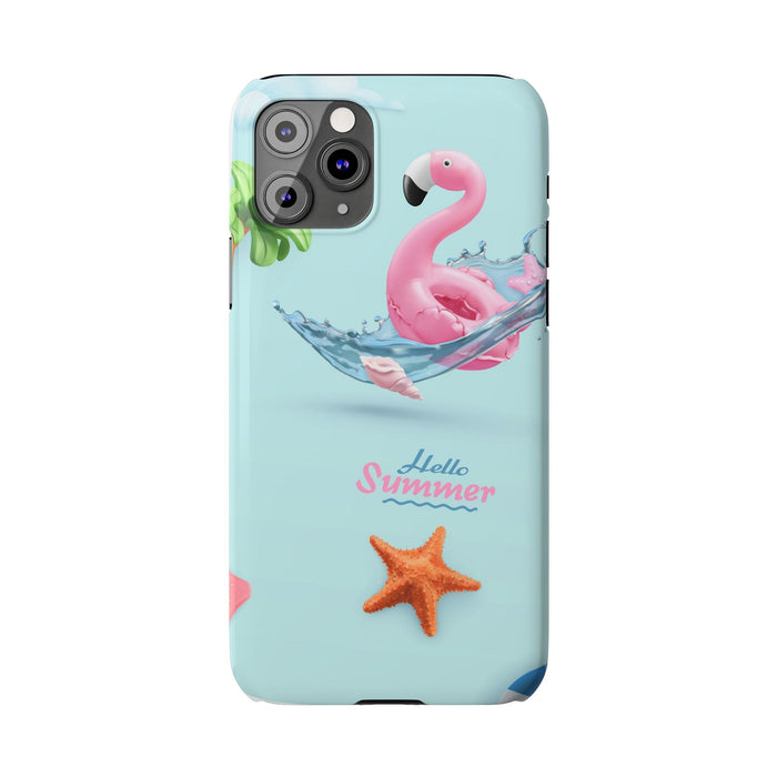 Slim Phone Cases with Hello Summer design