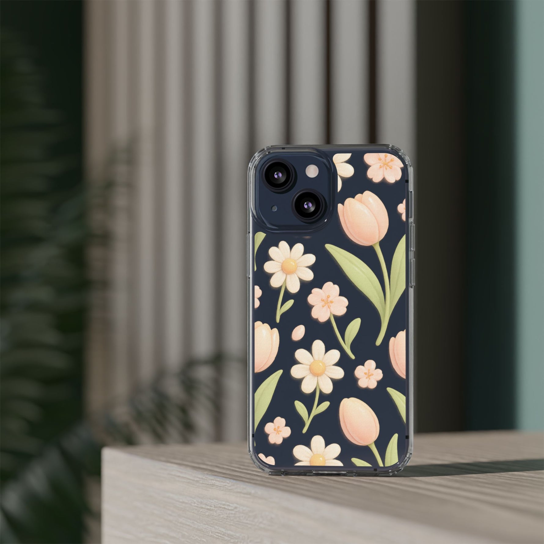 Floral Impact-Resistant Clear iPhone Case - Shamo's