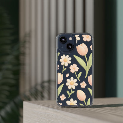 Floral Impact-Resistant Clear iPhone Case - Shamo's