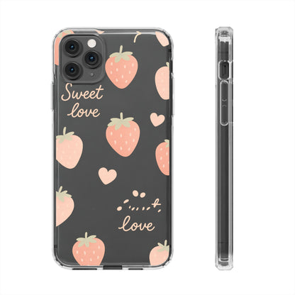 Sweet Love Strawberry Clear iPhone Case | MagSafe - Shamo's