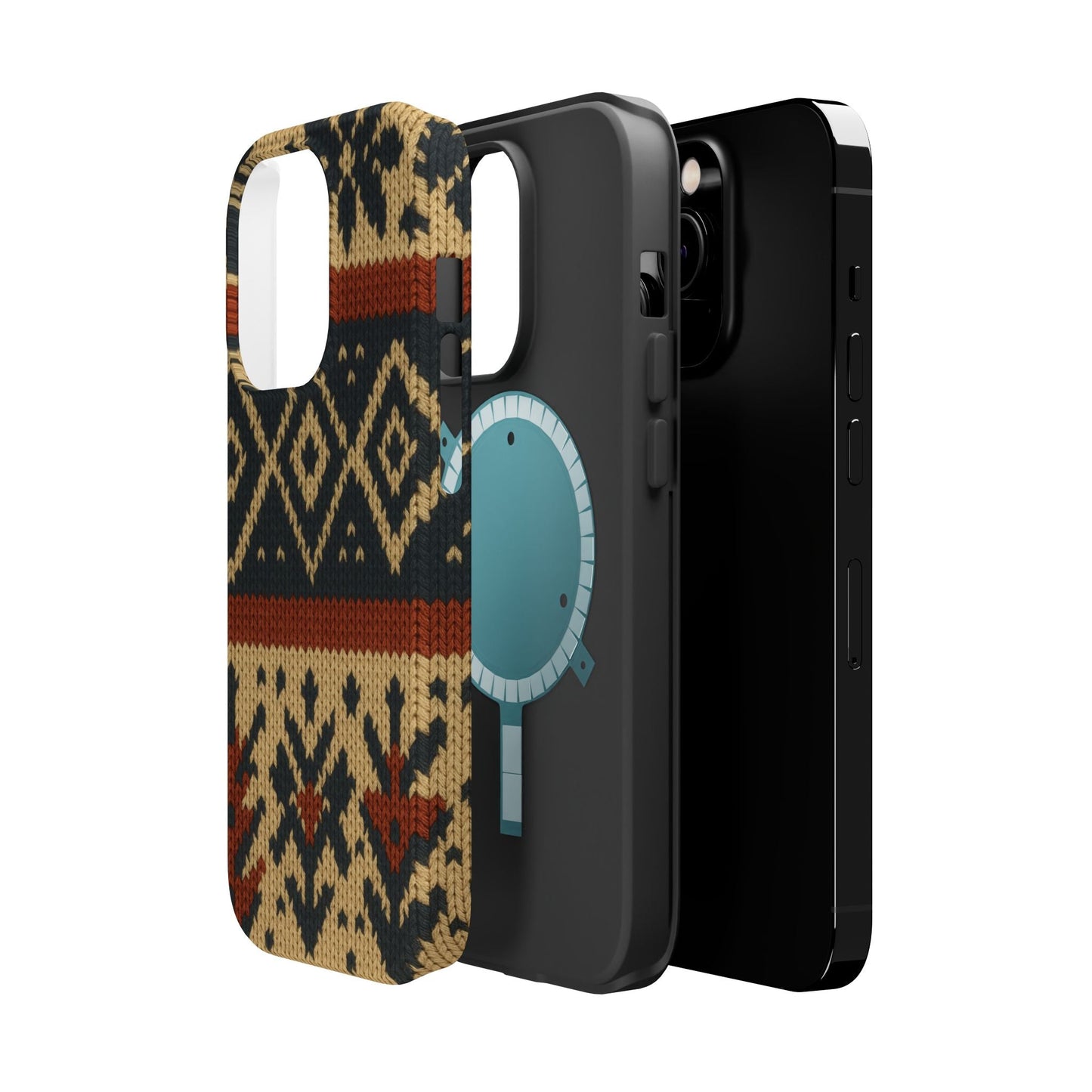 Nordic Knit Pattern MagSafe Impact-Resistant iPhone Case