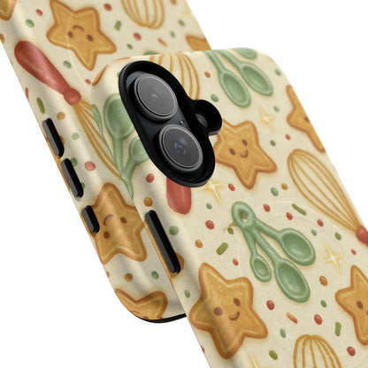 Baking Holiday iPhone Case — Cute Whisk & Cookie Pattern | compatible with MagSafe