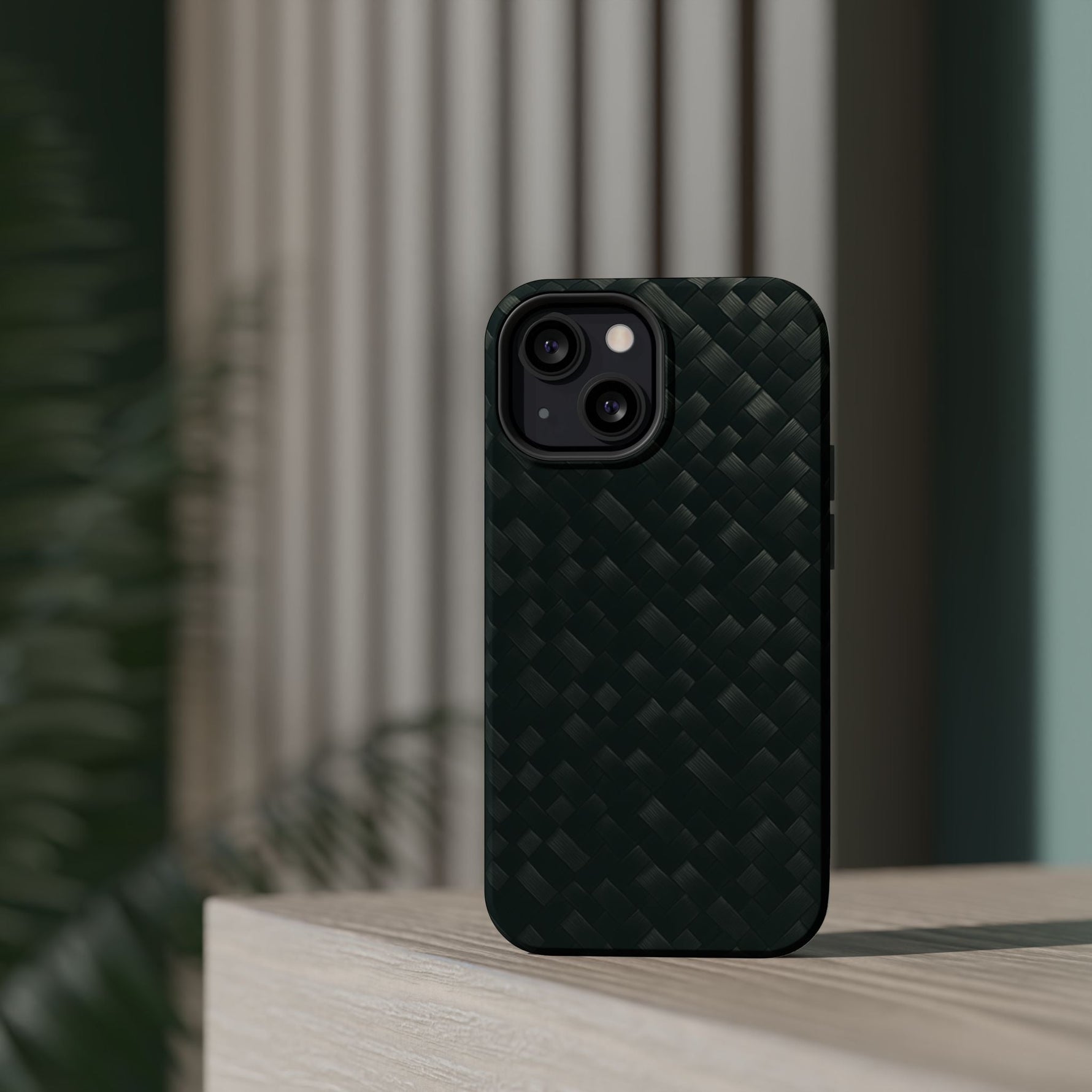 Dark Carbon Fiber Texture Magnetic Impact-Resistant iPhone Case | MagSafe compatible  Shamo's