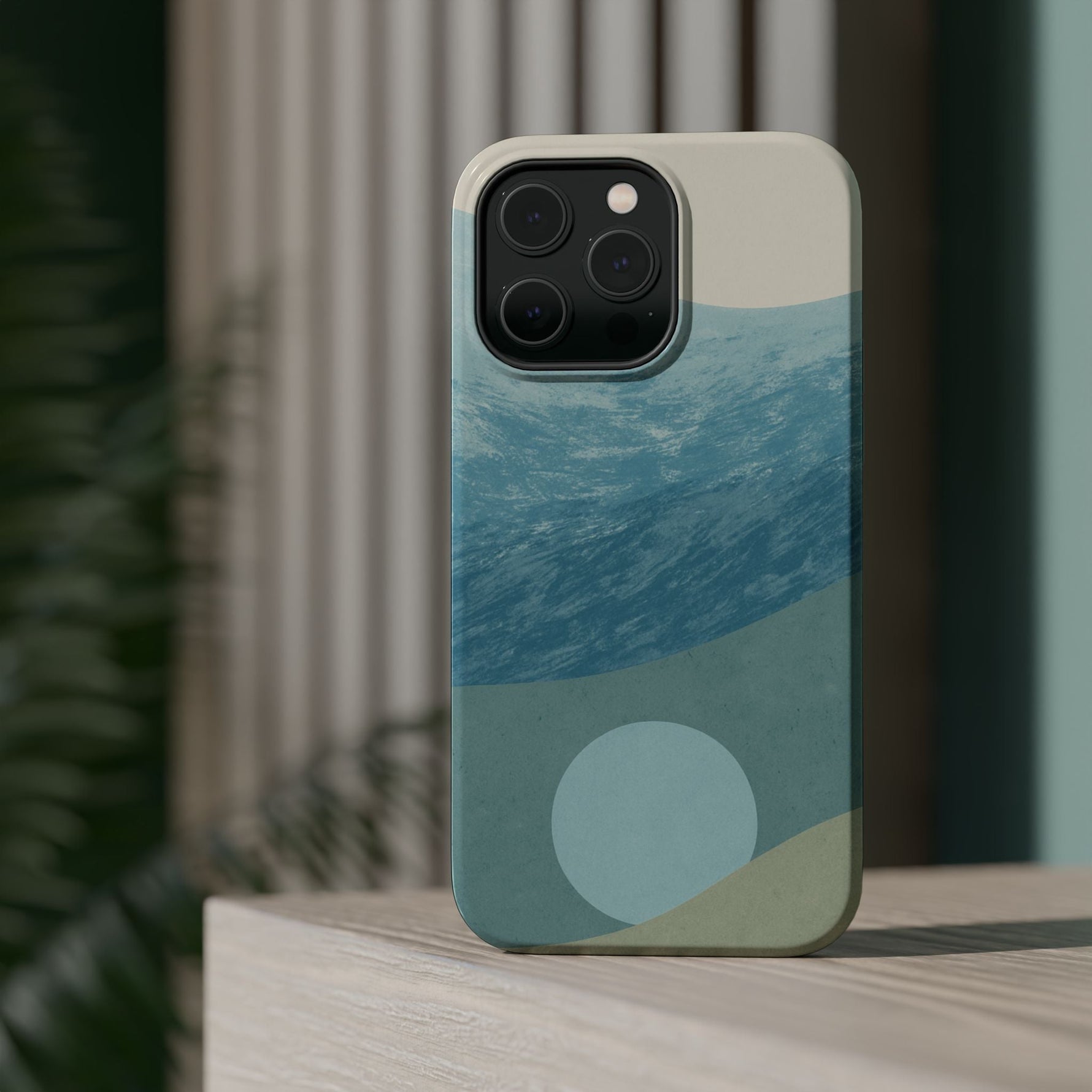 “Calm Over Chaos” Abstract Ocean Wave iPhone Case | MagSafe Compatible  Shamo's