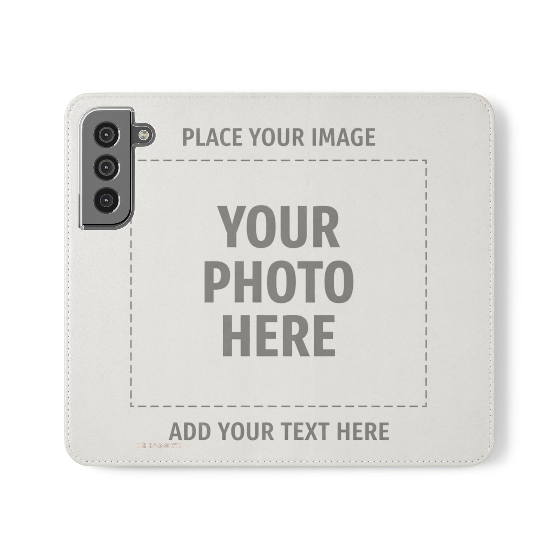 Personalized Flip Wallet Phone Case – Custom Photo & Text Wallet Cover